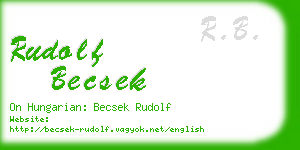 rudolf becsek business card